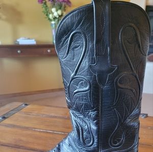 Lucchese full Ostrich custom boots size 7.5 mens